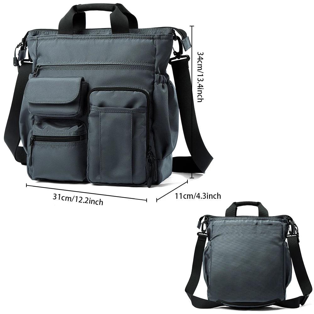 Business Briefcase Multifunction Fashion Shoulder Messenger Bag with USB Port - JVMCL