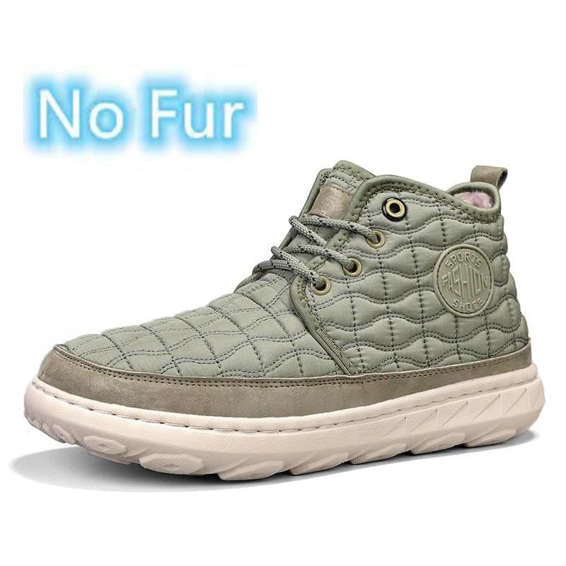 Comfortable Stylish Winter Warm Men’s Boots – Waterproof Non-Slip Plush Sneakers - JVMCL