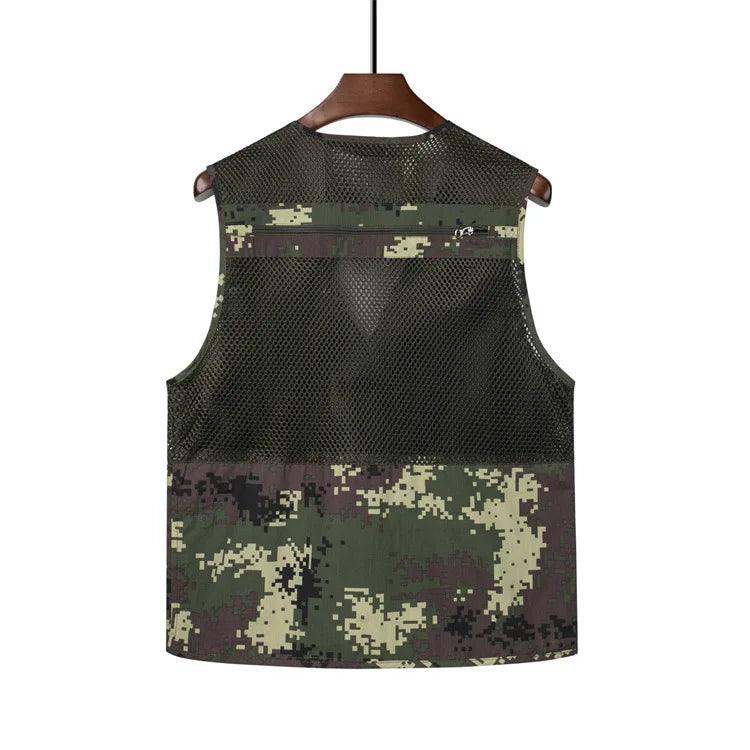 Men's Camouflage Hunting Vest - Multi-Pockets Breathable Sleeveless Jacket Outdoor Fishing Waistcoat - JVMCL