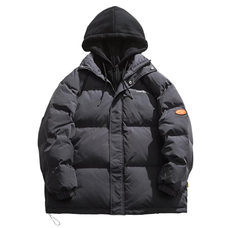 Colorful Oversize Winter Parka: Harajuku Hip Hop Hooded Puffer Jacket for Men - JVMCL