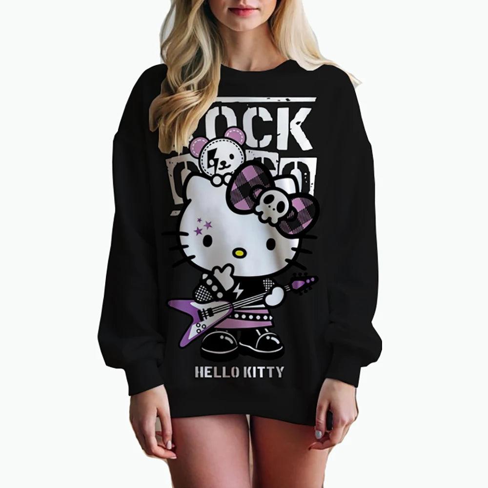 Cute & Trendy Hello Kitty 3D Print Sweatshirt – Youthful Casual Wear - JVMCL