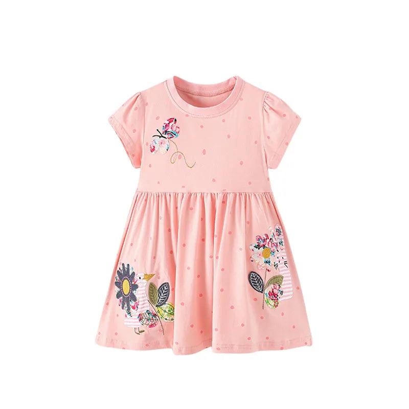 Adorable Butterfly Embroidery Princess Dress – Party & Birthday Frock for Girls - JVMCL