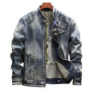 Luxurious Trendy Y2K Cowboy Bold Vintage Men’s Zip Denim Jacket Coat