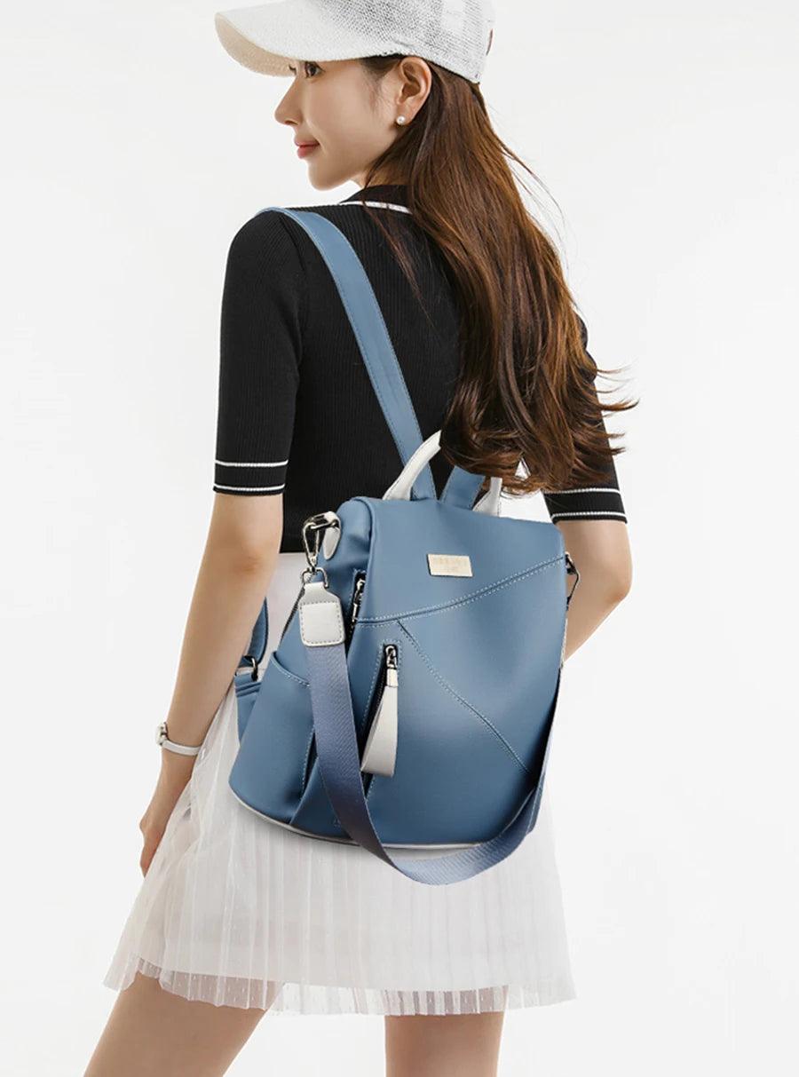 Chic Soft Leather Backpack – Stylish & Functional Travel Companion - JVMCL