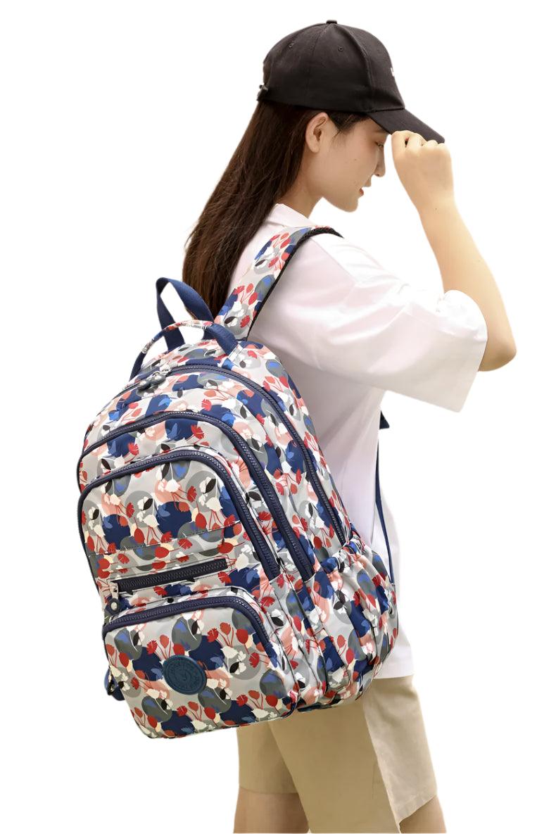 Extra-Large Women’s Floral Travel Rucksack for School, Hiking & Outdoor Backpack - JVMCL