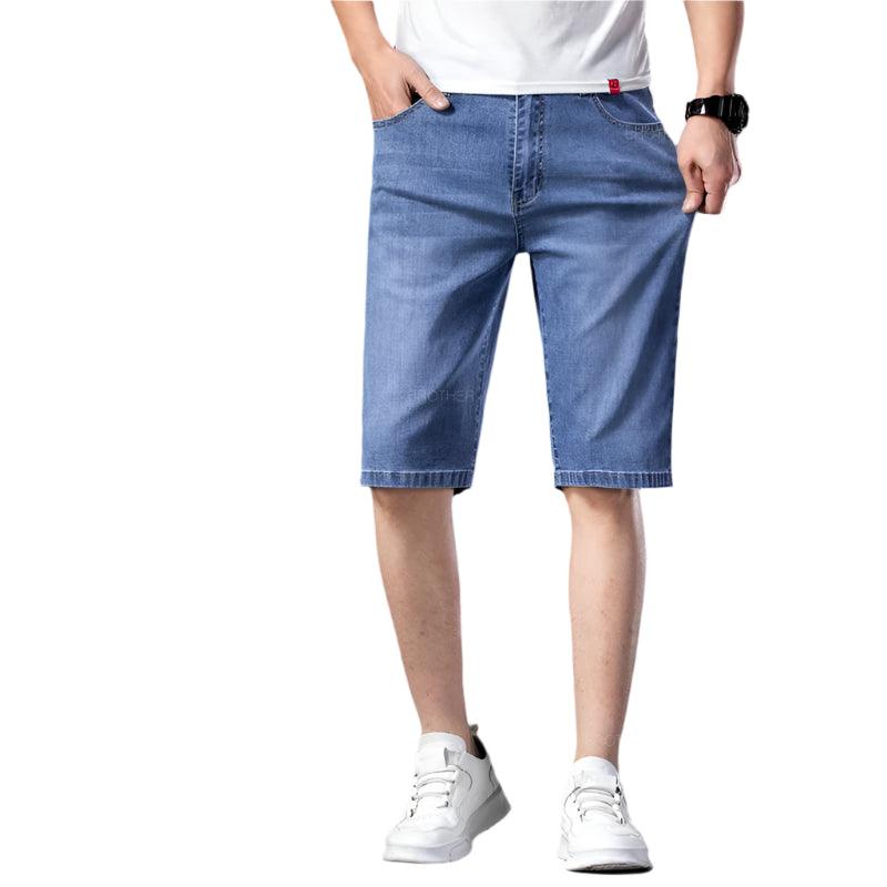 Comfortable and Stylistic Elastic Ultra-thin Straight Denim Shorts - JVMCL