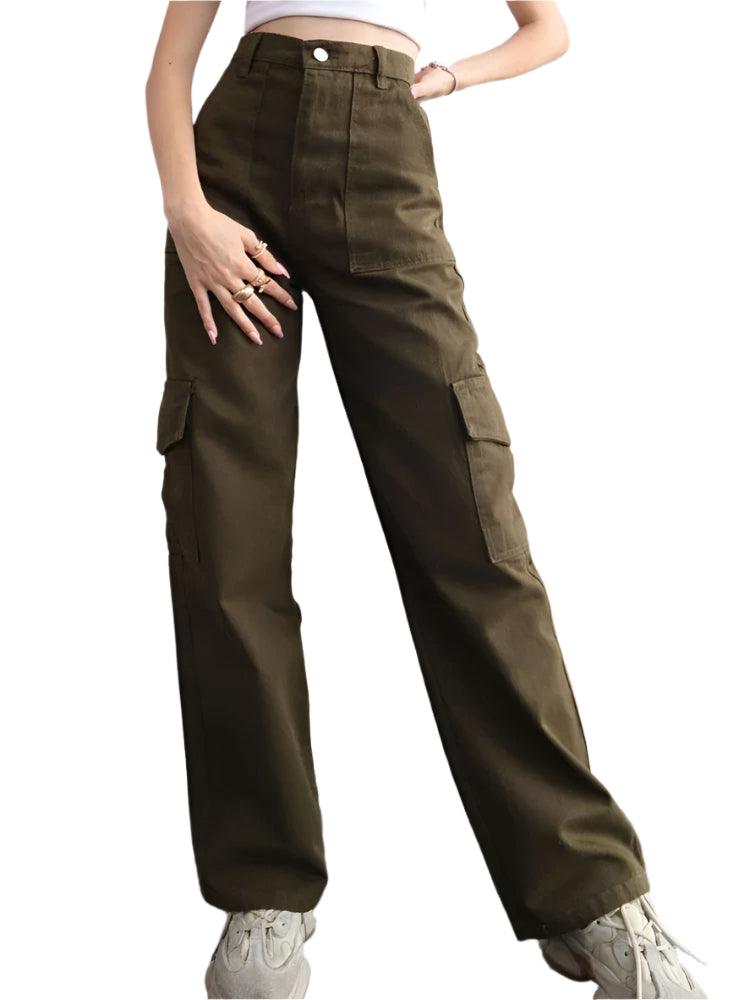 Y2K Vintage Cargo Pants – Harajuku Techwear Wide-Leg Joggers for Women - JVMCL