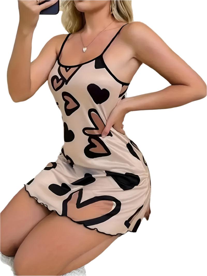 Butterfly Print Sleeveless Nightdress - Sexy & Comfortable Sleepwear for Women - JVMCL