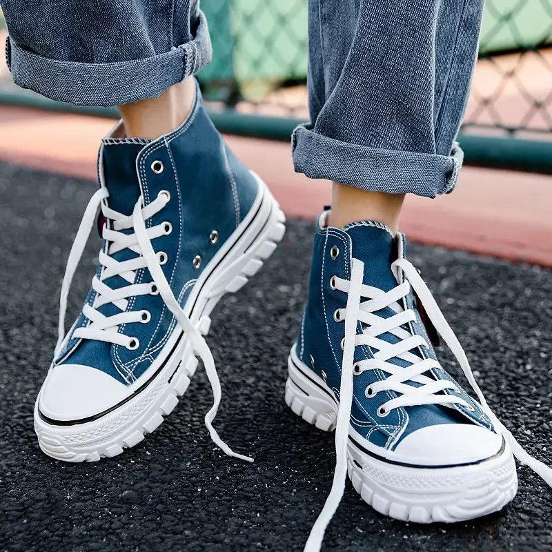 Fashion Breathable & Lightweight High-Top Canvas Casual Comfort Sneaker Shoes - JVMCL