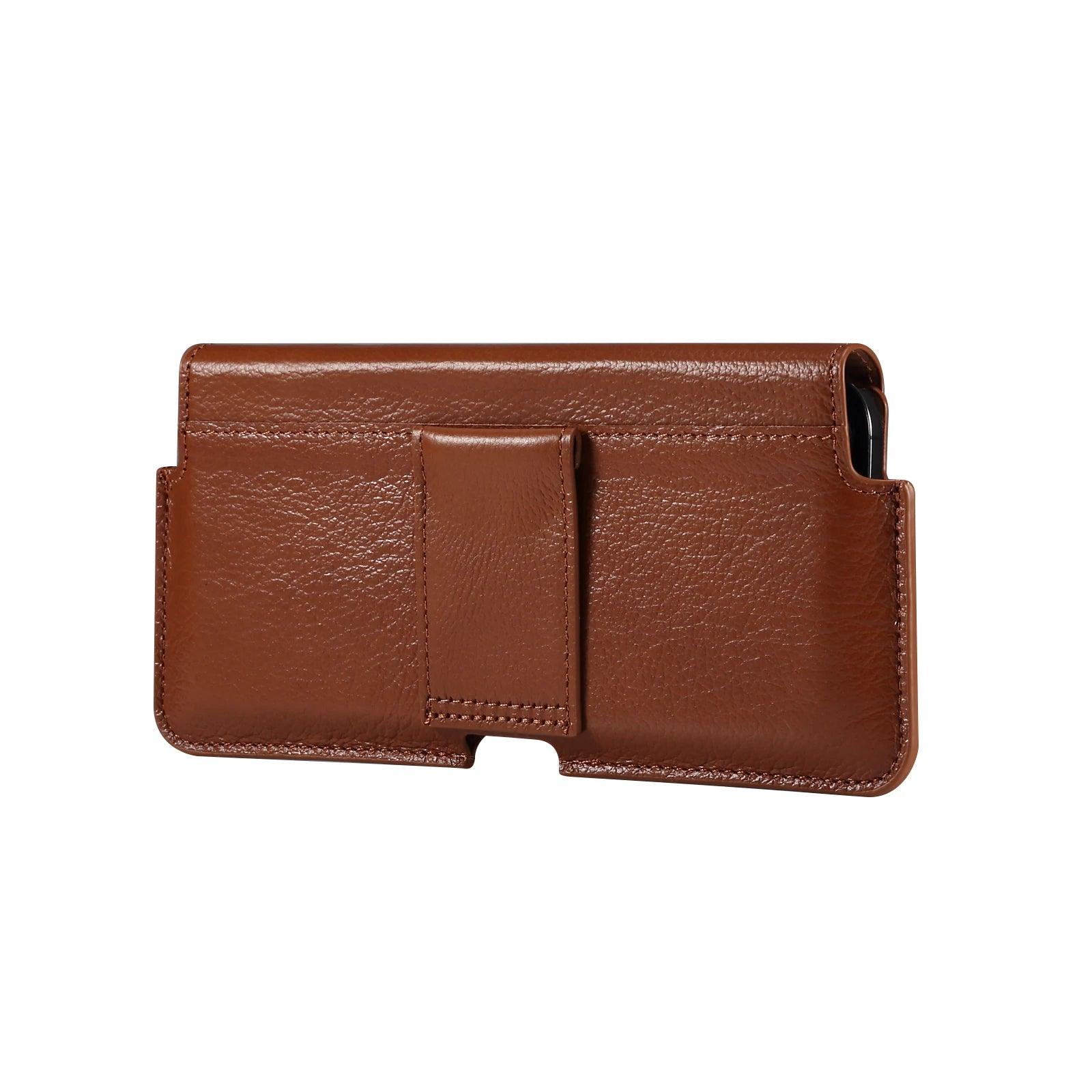 Genuine Leather Universal Waist Business Belt Pouch for 5.5"-7.2" Smartphones