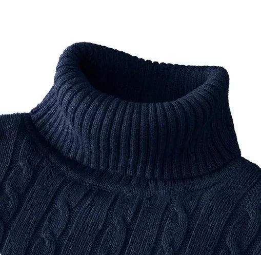 Men's High Neck Turtleneck Sweater – Stylish & Warm Winter Pullover - JVMCL