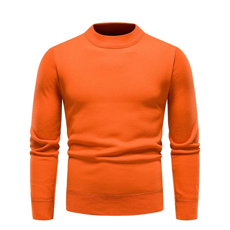 Men's Pullover Soft Sweater - Winter Velvet Fleece Warm Slim Fit Shirt - JVMCL