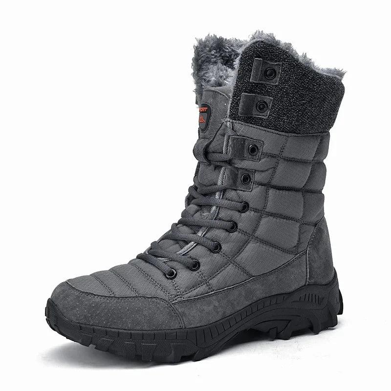 Super Warm Men Hiking Waterproof Leather Winter Snow Boots Sneakers - JVMCL