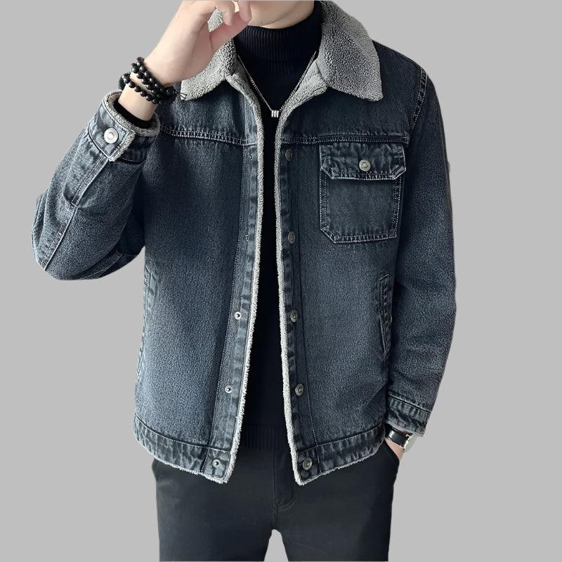 Men's Autumn Winter Hooded Denim Jacket – Warm Casual Outerwear - JVMCL