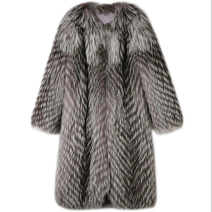 Luxury Fluffy Faux Fur Long Coat – Warm, Windproof & Chic for Winter - JVMCL