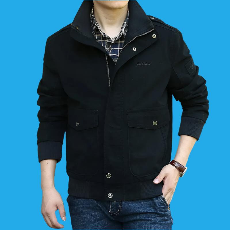 Functional Style Cotton Multi-Pocket Military Cargo Bomber Jacket for Men - JVMCL