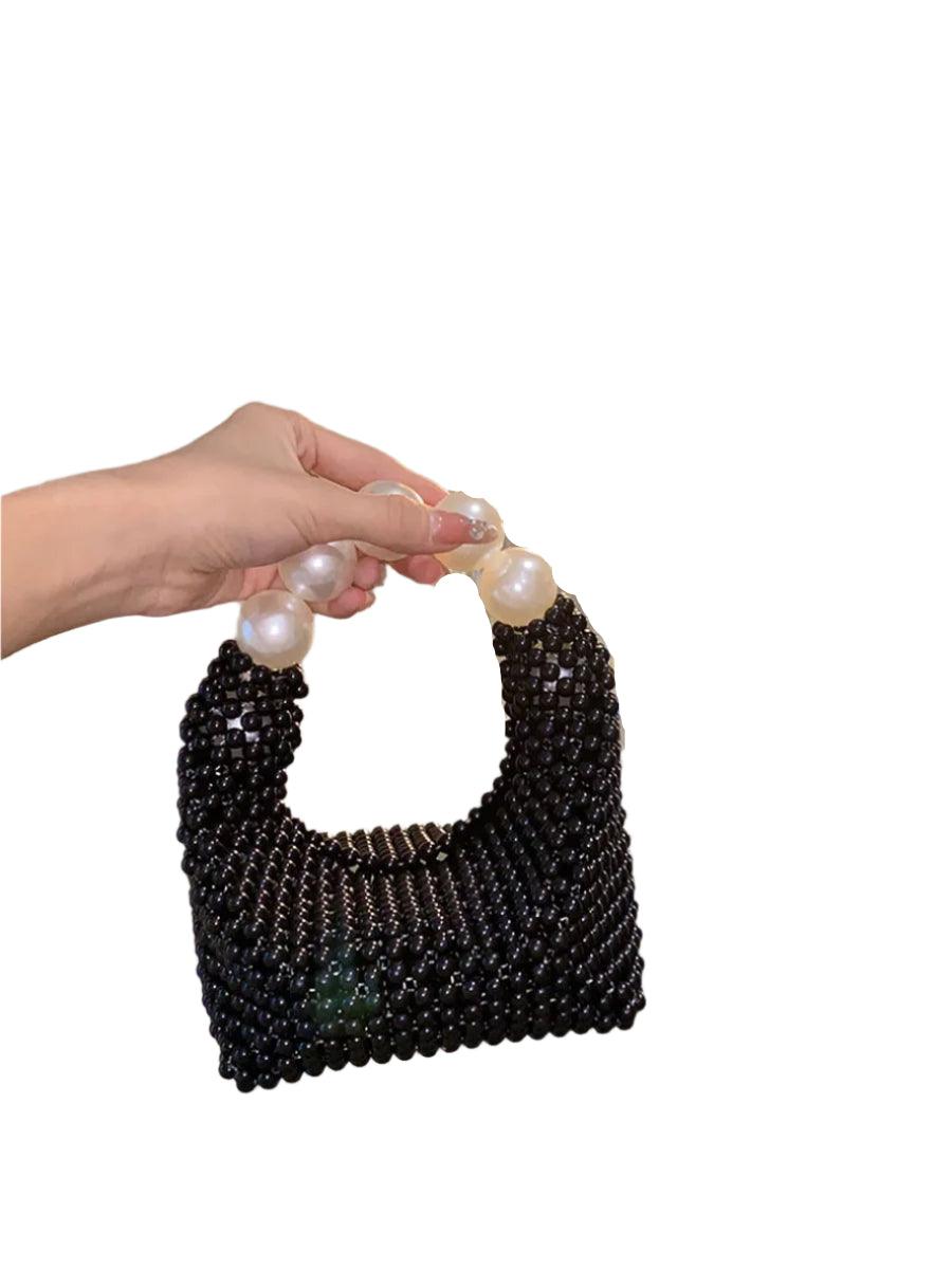 Luxury Pearl Handle Crystal Evening Bag – Top Handle Shoulder & Crossbody Bag - JVMCL