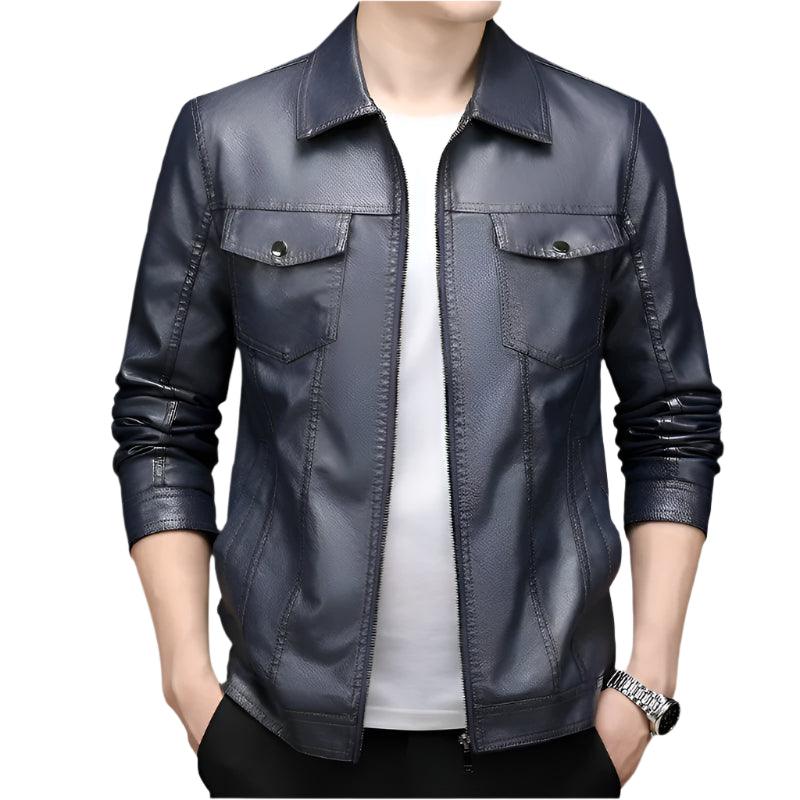 Sleek Durable Slim fit High-Quality New Men's Casual PU Leather Jacket - JVMCL