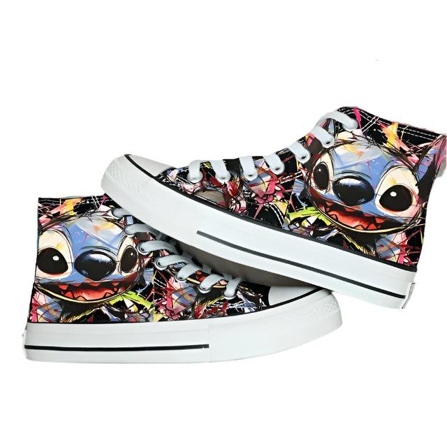 Men & Women Graffiti Fashion High-Top & Low-Top Canvas Sneaker Shoes - JVMCL