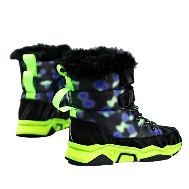 Winter Adventure Boys' Warm Velvet Waterproof Non-Slip Thickened Cotton Boots - JVMCL