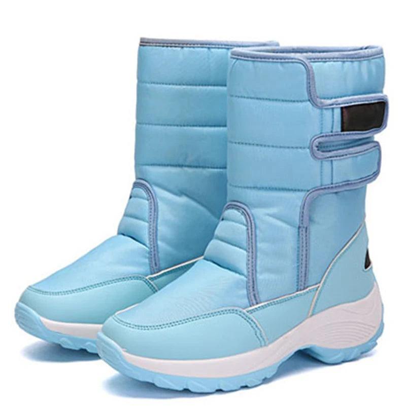 Winter Snow Boots – Women's Warm Outdoor Waterproof Cotton Plush Lining Boots - JVMCL