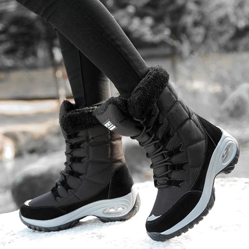 High Quality Warm Snow Boots Lace-up Comfortable Ankle Outdoor Waterproof Boots - JVMCL