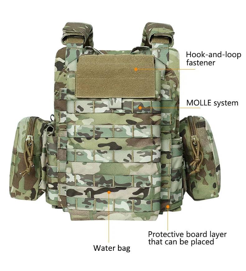 Outdoor 1000D Plate Carrier Quick Release 6094K Tactical Vest - JVMCL