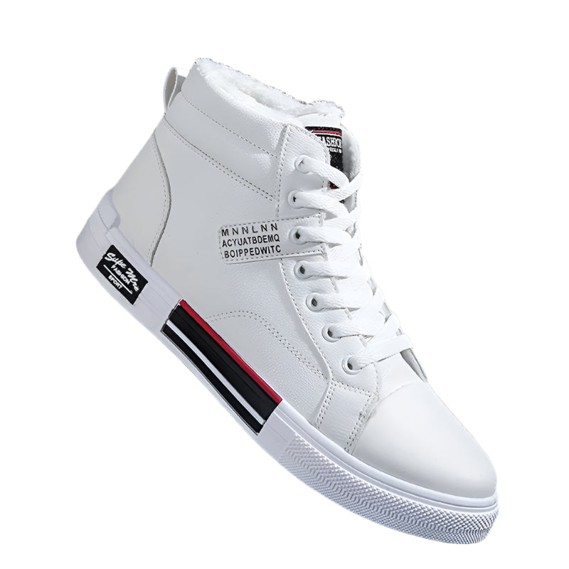 White Motorcycle Boots for Men – Breathable, Waterproof High-Top Riding Sneakers