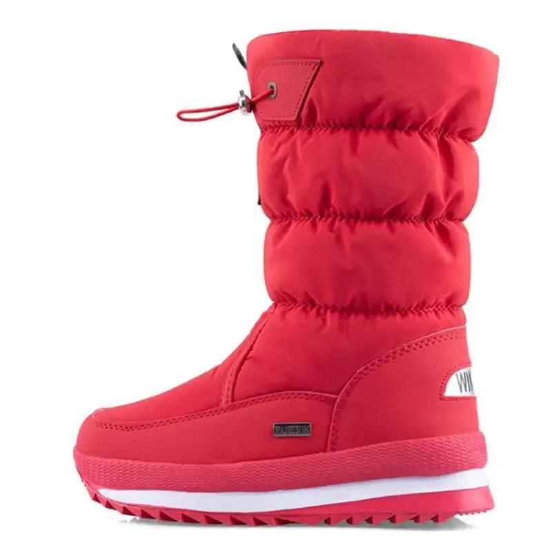 Platform Spring Winter Thick Waterproof Non-slip Fashion Fur Women Snow Boots - JVMCL