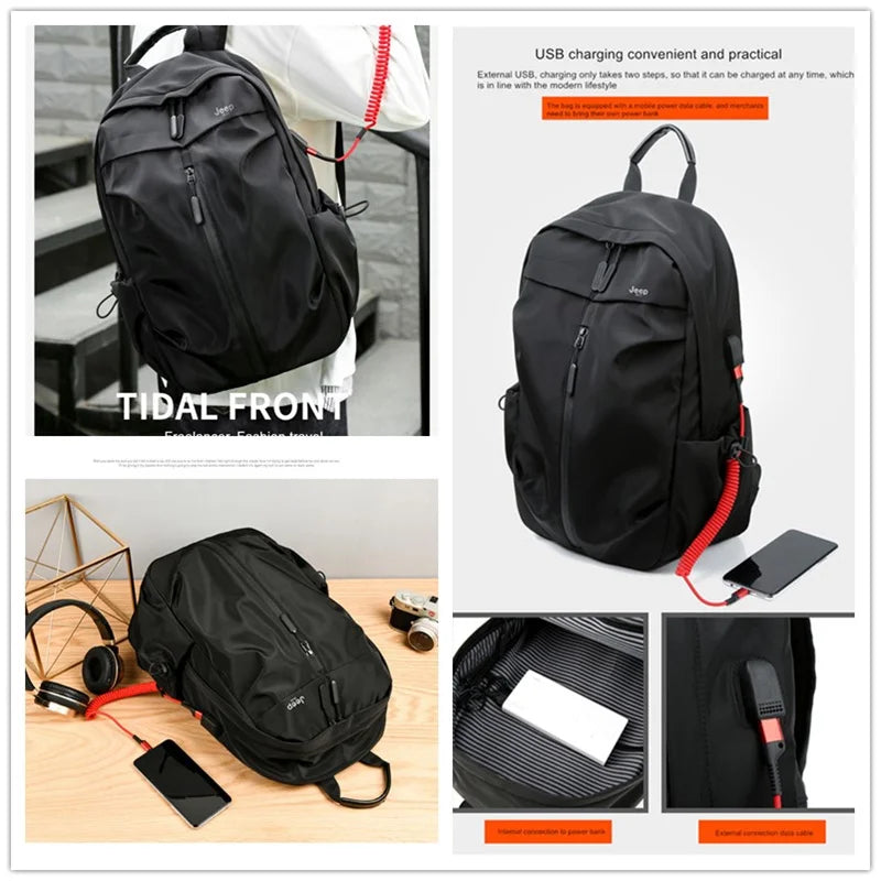 Large-Capacity Backpack – Fashionable Travel & Laptop Rucksack