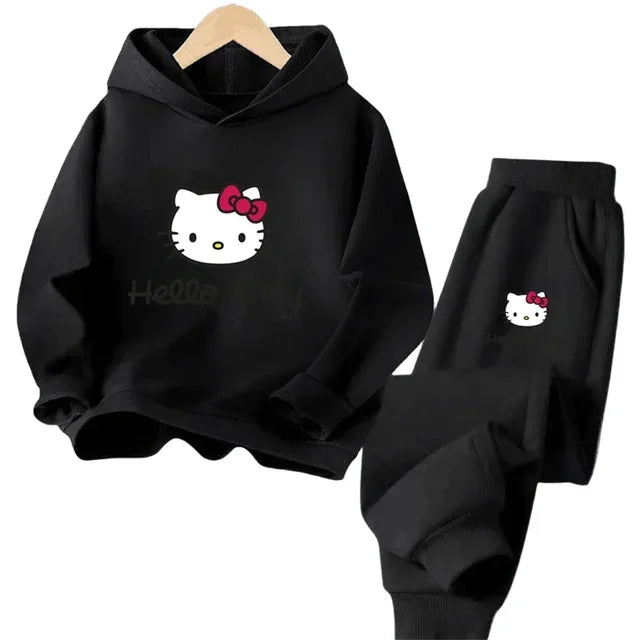 Girls' Hoodie & Pants Set – Cute Anime Tracksuit for Kids & Teens - JVMCL