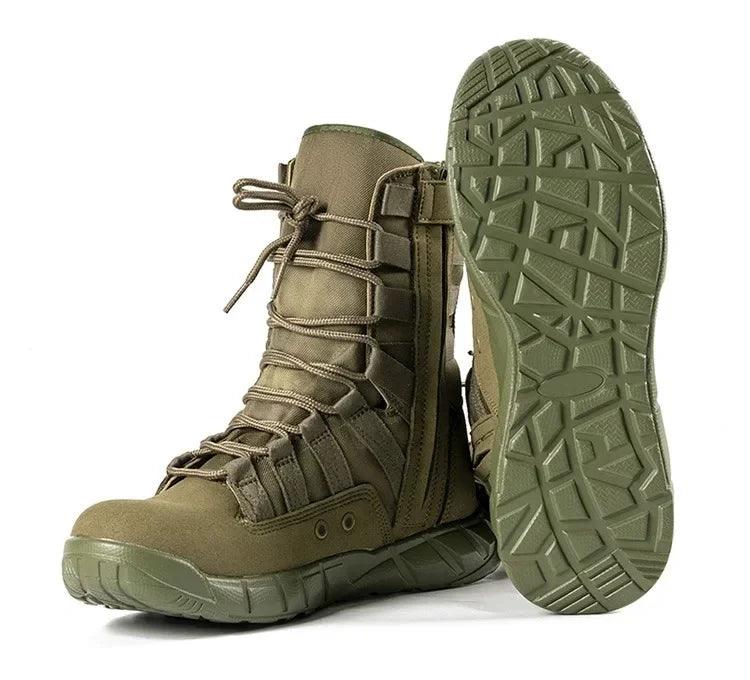 Lightweight Combat Boot – Green Desert Brown Tactical Hiking Boots for Men - JVMCL