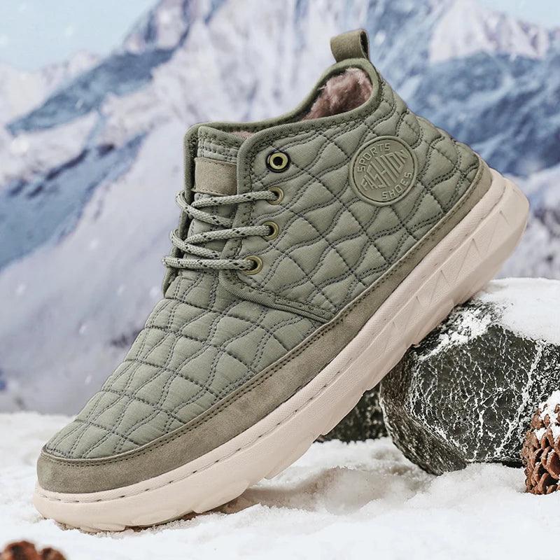 Comfortable Stylish Winter Warm Men’s Boots – Waterproof Non-Slip Plush Sneakers - JVMCL