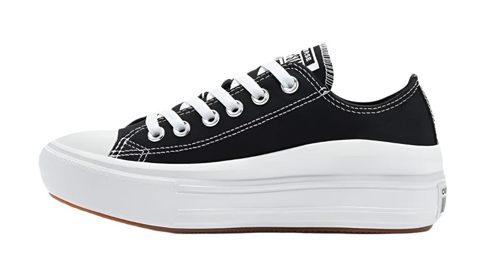 Converse All Star Move Low – Women's Black Canvas Skateboarding Shoes - JVMCL