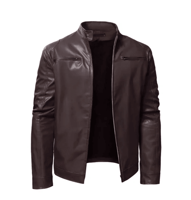 Stay Warm in Style: Plush Men's Leather Jacket Coat– Perfect for Autumn & Winter - JVMCL