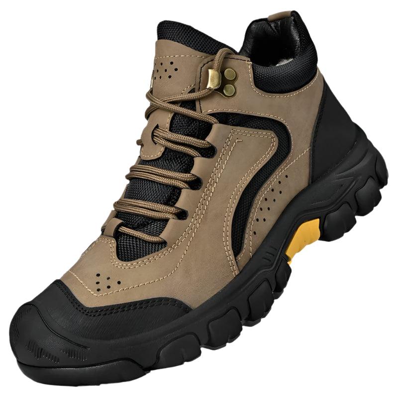 Men's Anti-Slip Outdoor Genuine Leather Hiking Walk Mountaineering Snow Boots - JVMCL