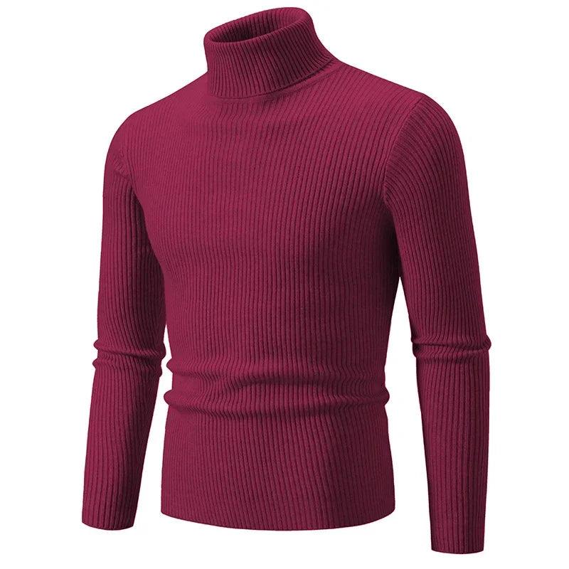 Warm & Comfortable Trendy High Street Turtleneck Knitted Sweater for Men - JVMCL