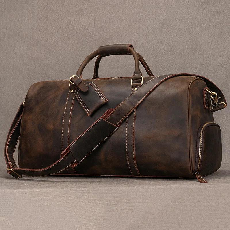 Premium Vintage Elegance & Ultimate Functional Cowskin Leather Travel Bag - JVMCL