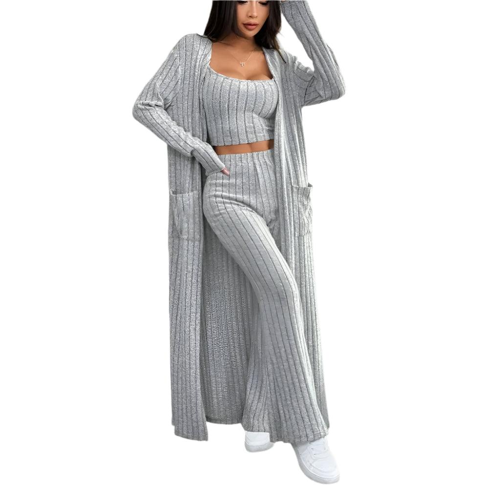 Autumn & Winter 3-Piece Knitted Lounge Set – Cozy & Stylish Fashion Suit ✨ - JVMCL