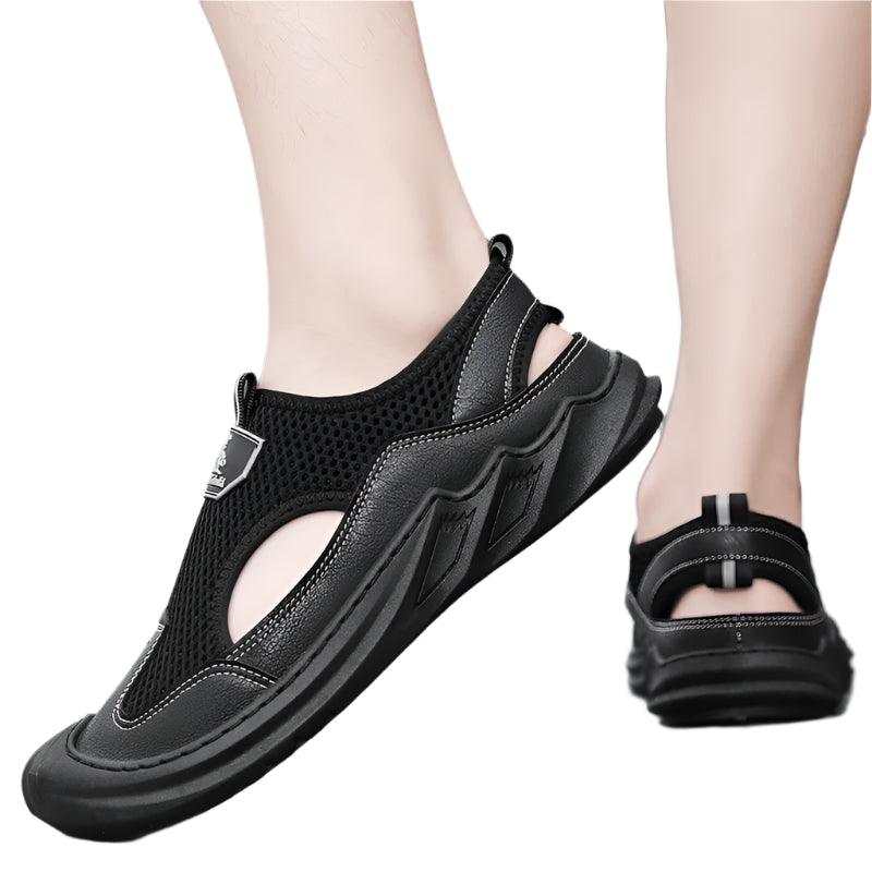 Men's Sandals Hollow Men's Sports Shoes Outdoor Non-slip Man Beach Shoes - JVMCL