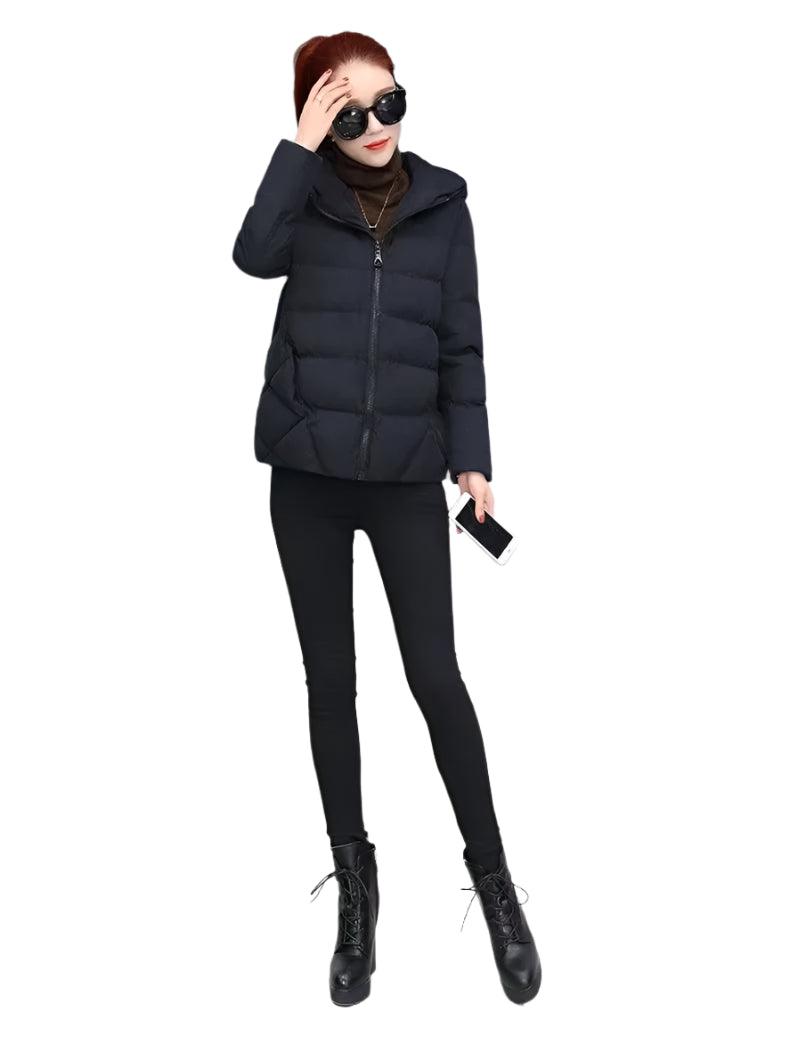 Cotton Padded Coat Autumn Winter Slim Short Hooded Warm Thicken Jackets - JVMCL