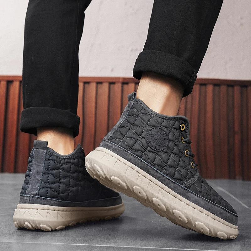 Comfortable Stylish Winter Warm Men’s Boots – Waterproof Non-Slip Plush Sneakers - JVMCL