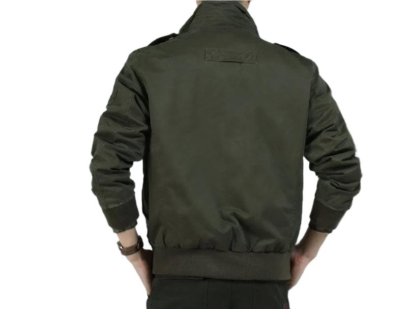 Stylish Men's Tactical Stand Collar Bomber Jackets For Spring Autumn Hunting Fishing - JVMCL