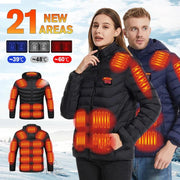 21-Area Heated Waterproof Winter Coat – USB-Powered Warm Vest for Men & Women - JVMCL