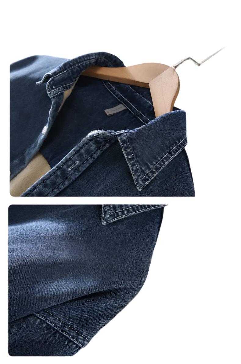 Men’s Winter Full Sleeve Denim Shirt – Casual and Warm Cotton Shirt for Men - JVMCL