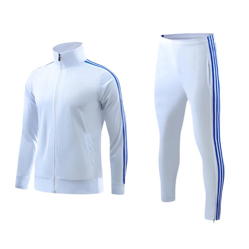 Top and Down Match Color Zip Up Jacket and Pants Uniform Classic Sportswear Set - JVMCL