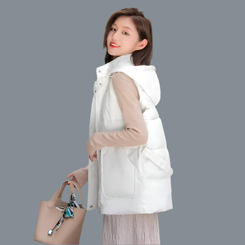 Hooded Short Warm Women Autumn & Winter Cotton Vest Jacket - JVMCL