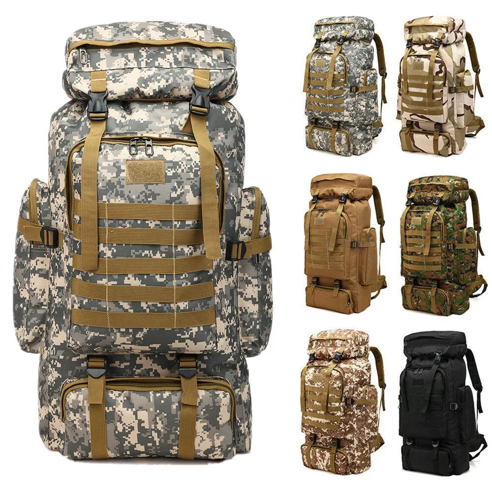 Outdoor 80L Tactical Backpack – Heavy-Duty Mountaineering & Hiking Rucksack