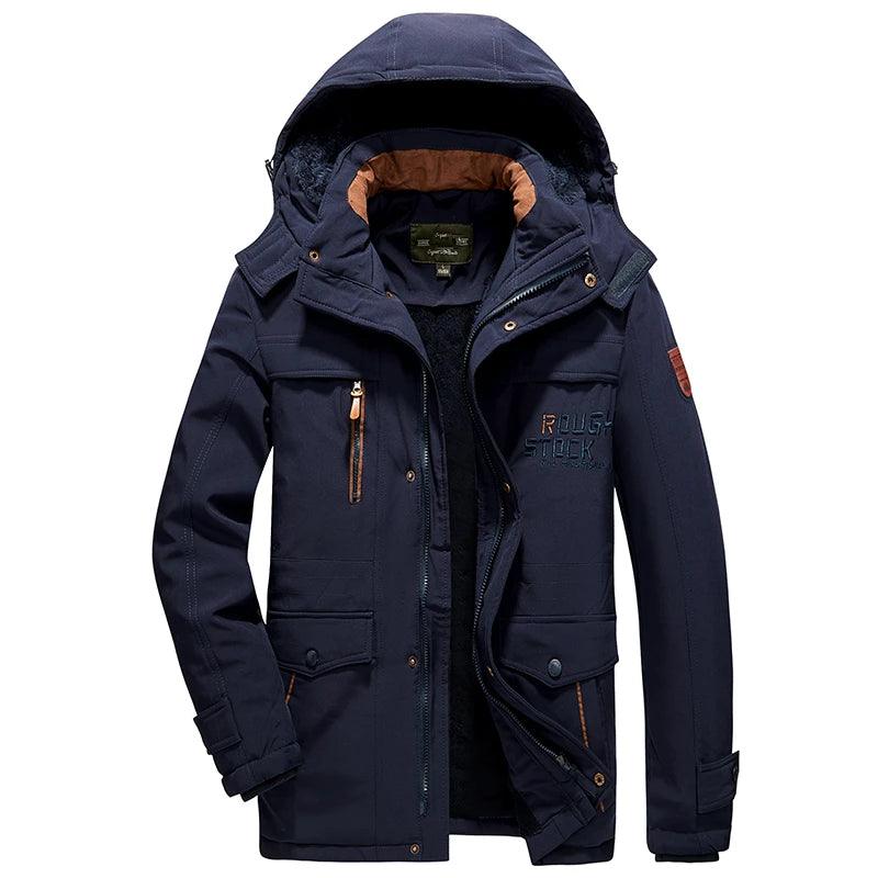 Military Style Winter Men's Military Parka - Thick Fleece Warm Windproof Jacket - JVMCL