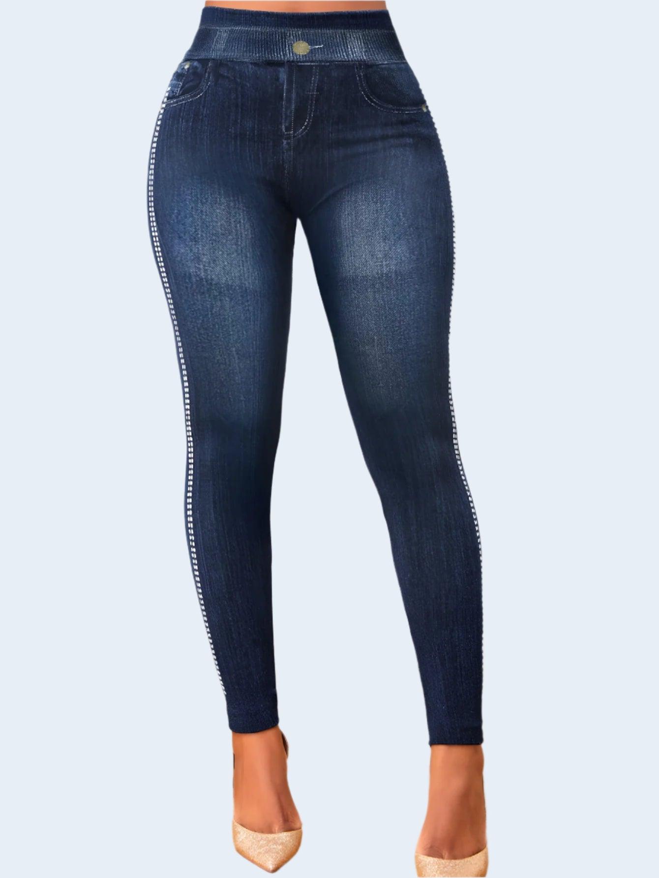 High-Waisted Slim Leggings – Elegant & Office-Ready Comfort - JVMCL